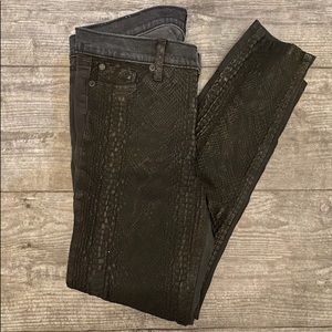Hudson Vice Versa Snake Embossed Jeans